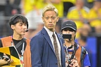 次期日本代表監督について名乗りを上げた本田圭佑。写真：金子拓弥（THE DIGEST写真部／JMPA代表撮影）