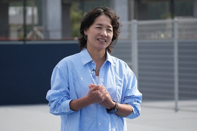 「150点の出来栄えです」と言う伊達公子さん。（C）ひなたオープン in 宮崎