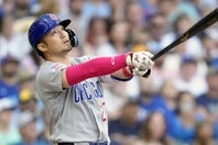メジャー通算100本塁打に到達し、打棒でチームを牽引する鈴木誠也　 　　　⒞Getty Images
