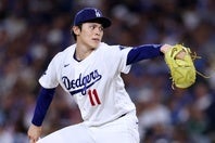 パドレス戦に先発した佐々木朗希。３回７安打６失点とKOされた。(C)Getty Images