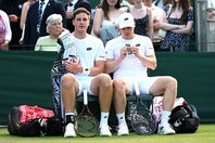 ATPによるダブルス軽視ともいえる改革案に選手や関係者が猛反発している（写真はウインブルドン2026に第１シードで参戦しているH・パッテン／H・ヘリオバラ）。(C)Getty Images