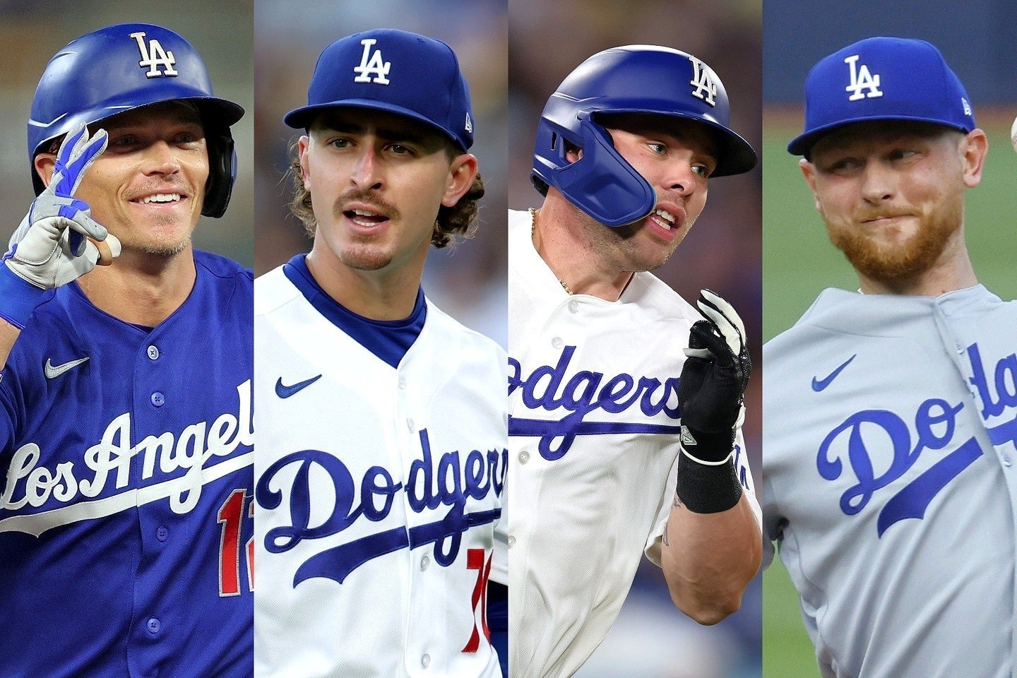 放出候補に上げられた４選手。左からコール、ロブレスキー、ラッシング、ラウアー。(C)Getty Images