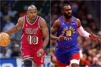殿堂入りを果たした偉大な父(左)がプレーしたヒートで、来季は息子(右)がプレーする。(C)Getty Images