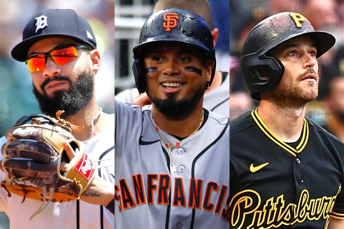 ドジャースへのトレード案が浮上したオールスター二塁手３人。左からトーレス、アライズ、ラウ。(C)Getty Images