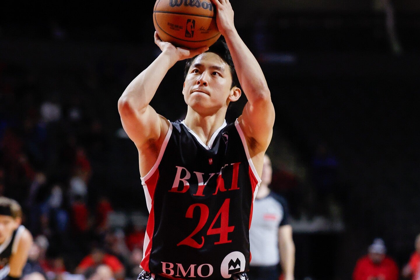 河村が昨季プレーしたＧリーグでは、“フリースロー１本ルール”がすでに導入されていた。(C)Getty Images