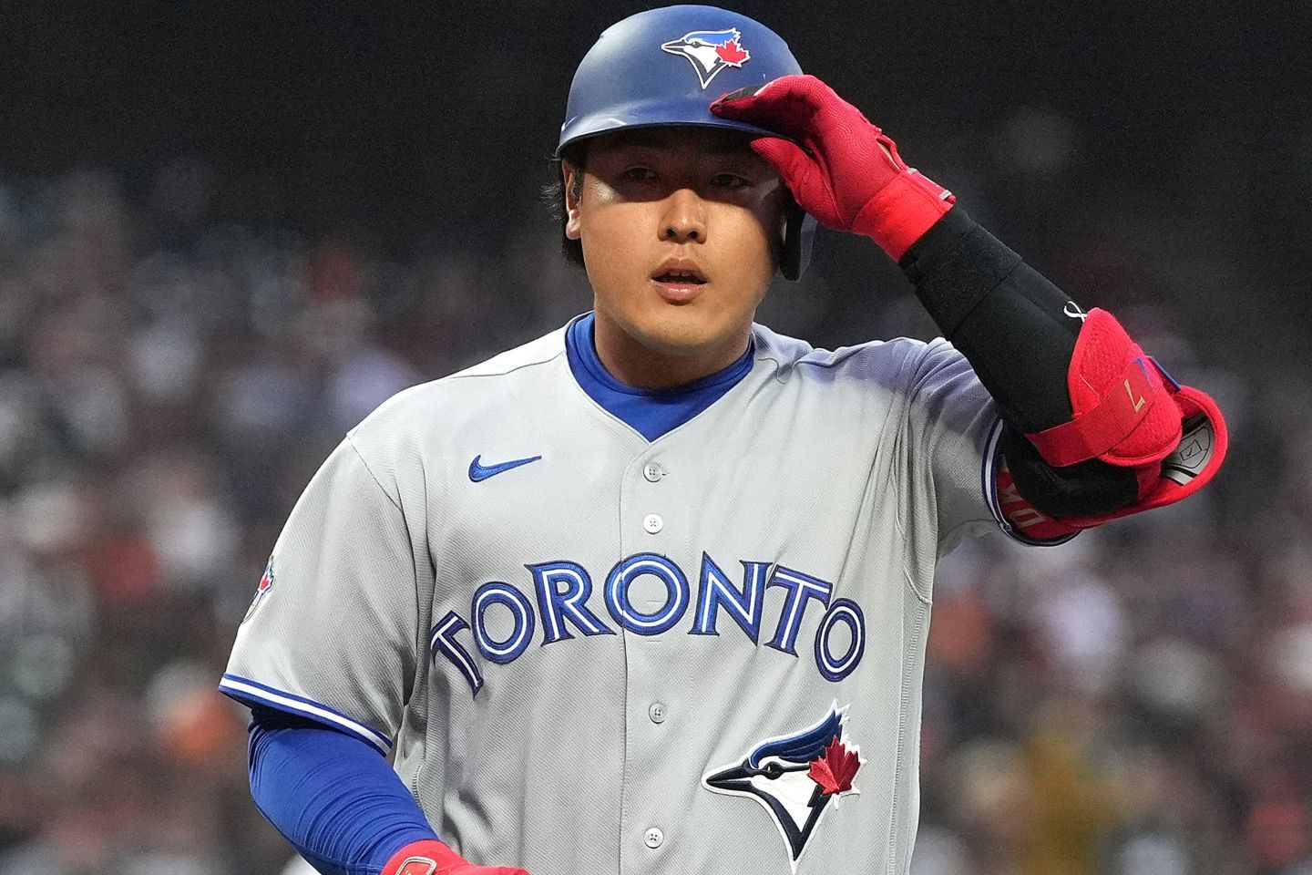 メジャー１年目で20本塁打を放ったブルージェイズの岡本。(C)Getty Images