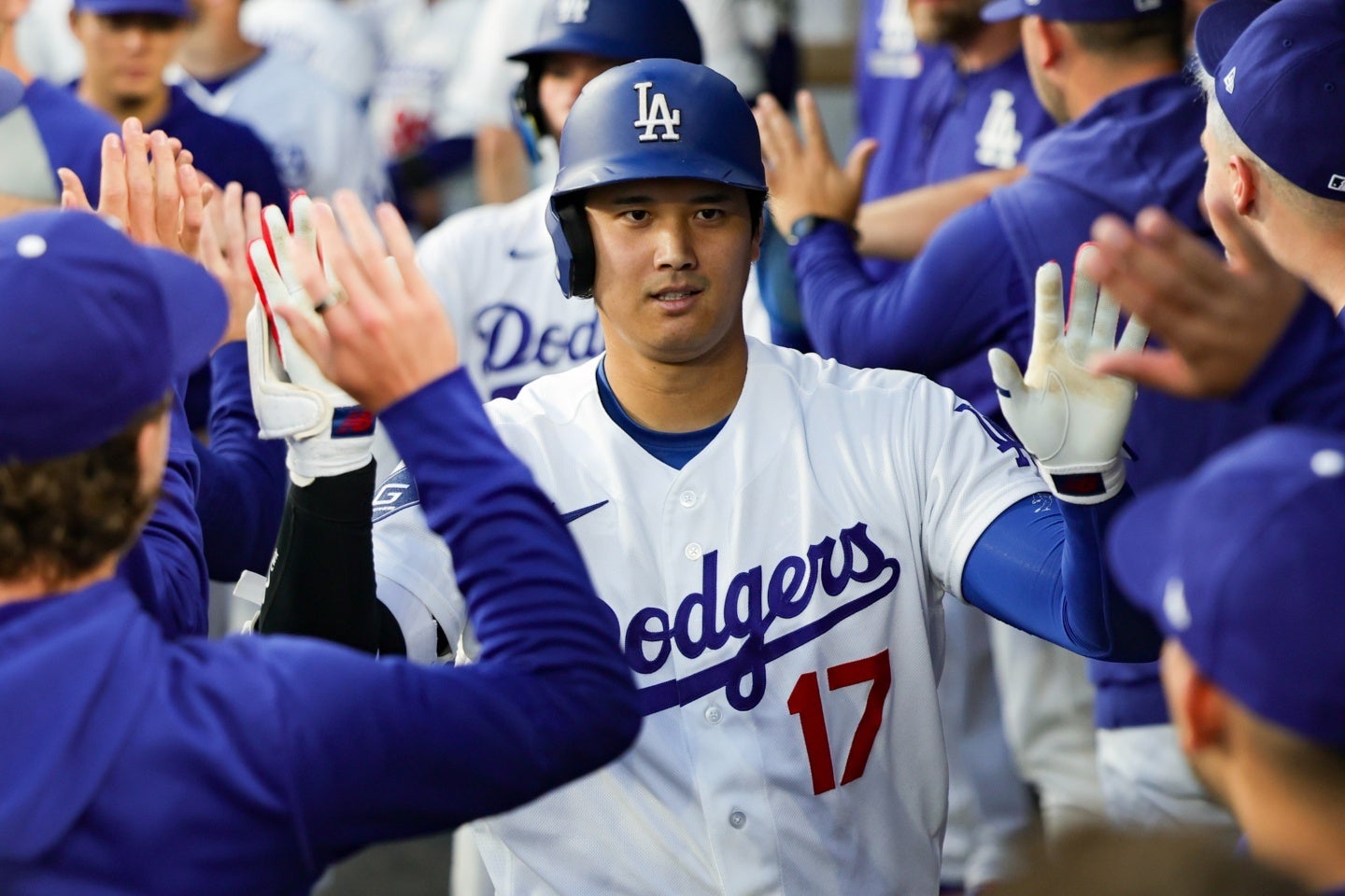 MLB通算300号を放った大谷翔平。(C) Getty Images