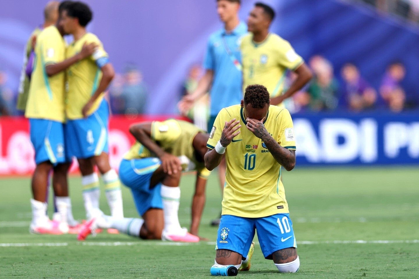 ６度目の優勝を狙ったブラジル代表だったが、ラウンド・オブ16でノルウェーに敗れた。(C)Getty Images