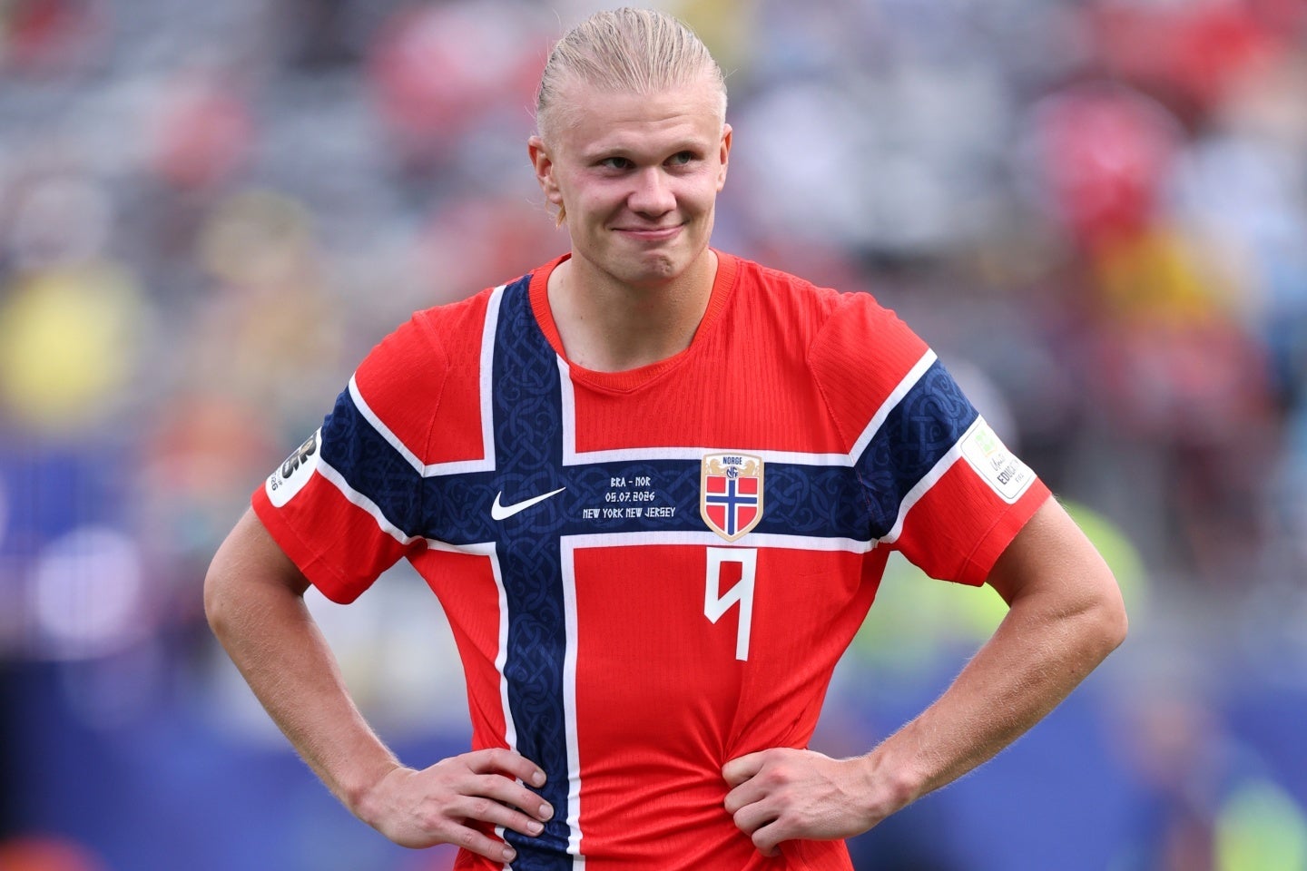 ノルウェー代表FWのハーランド。今大会７ゴールを奪っている。(C)Getty Images