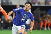 ブラジル戦の前に歯に衣着せぬ発言をした塩貝。写真：金子拓弥（THE DIGEST写真部／JMPA代表撮影）