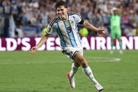 延長後半に決勝弾を叩き込んだアルゼンチンのアルバレス。(C)Getty Images