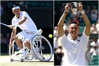決勝では終始攻撃的なテニスを展開し、ヒューエットを圧倒した小田。大会連覇を果たすとともに、四大大会６大会連続優勝の偉業も成し遂げた。（C）Getty Images