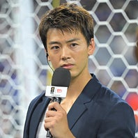 日本テレビでFIFAワールドカップのスペシャルナビゲーターを務めた竹内涼真。写真：金子拓弥（サッカーダイジェスト写真部／JMPA代表撮影）