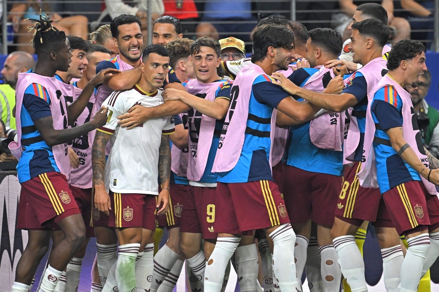 スペインがフランス２-０で勝利。決勝に進出した。写真：金子拓弥（THE DIGEST写真部／JMPA代表撮影）