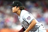 メジャーのオールスターで７回のファーストの守備から途中出場した村上。(C)Getty Images
