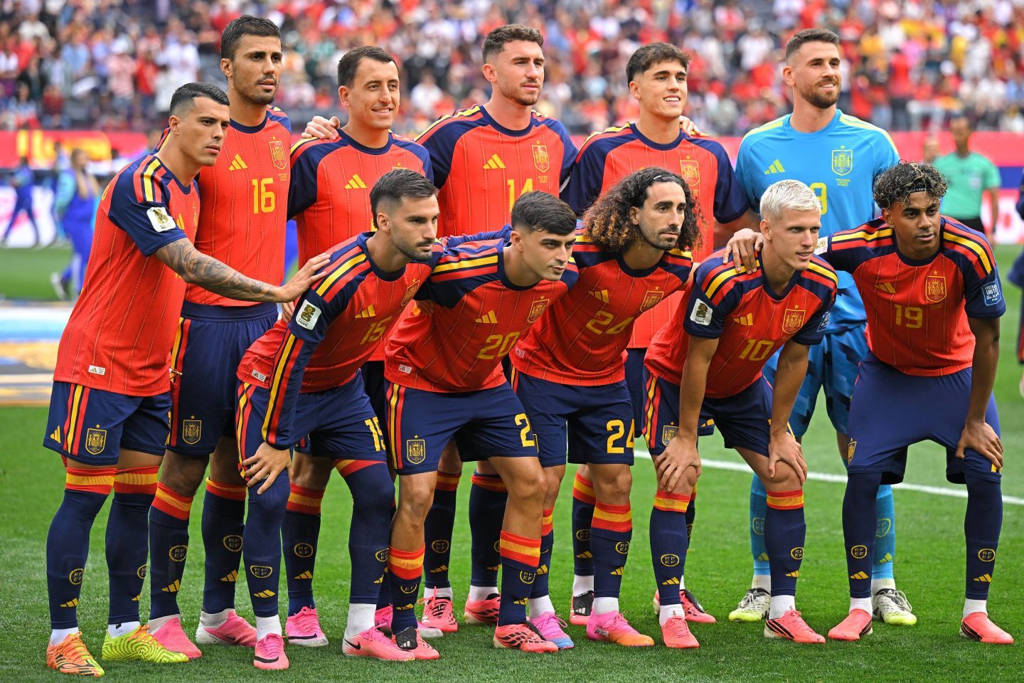 公式戦37試合連続無敗を達成したスペイン代表。写真：金子拓弥（THE DIGEST写真部／JMPA代表撮影）