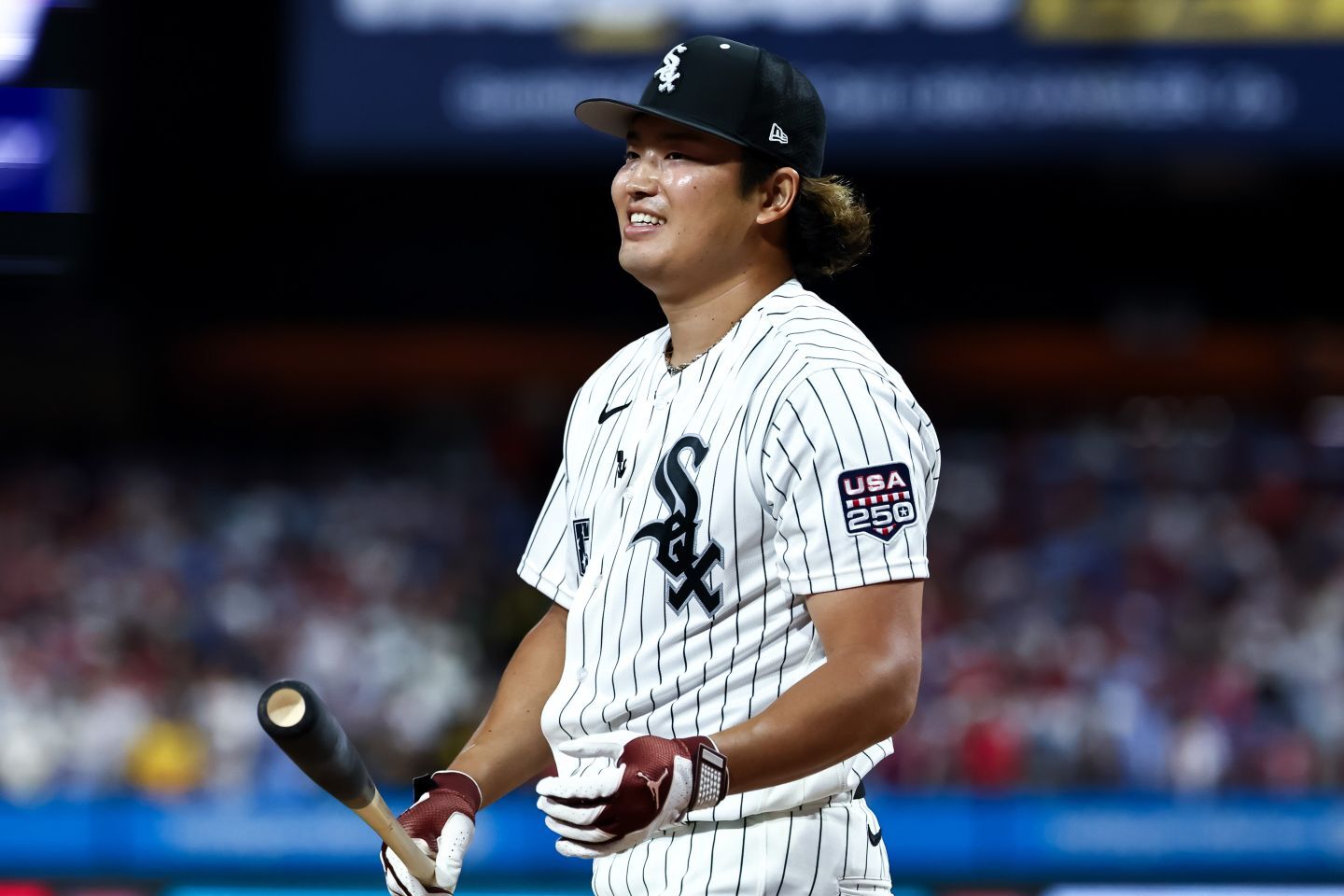 球宴ではホームランダービーにも参戦した村上。惜しくも第１ラウンド突破はならなかった。(C) Getty Images
