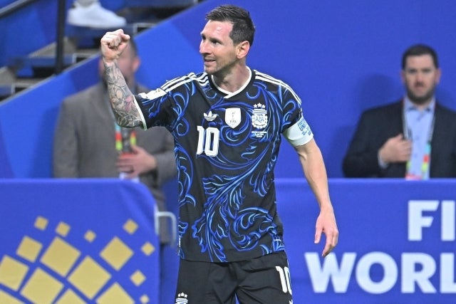 イングランド戦で２アシストをマークしたアルゼンチンのメッシ。写真：金子拓弥（THE DIGEST写真部／JMPA代表撮影）