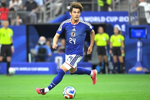 北中米W杯では３試合に出場した日本代表の佐野。写真：金子拓弥（THE DIGEST写真部／JMPA代表撮影）
