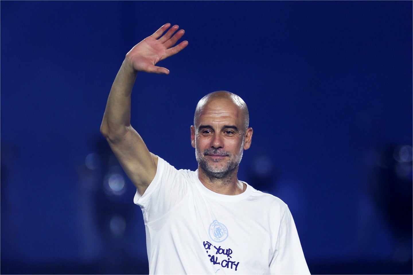 決勝については「ヤマルがベストならスペイン」と答えた元マンC監督のグアルディオラ氏。(C)Getty Images