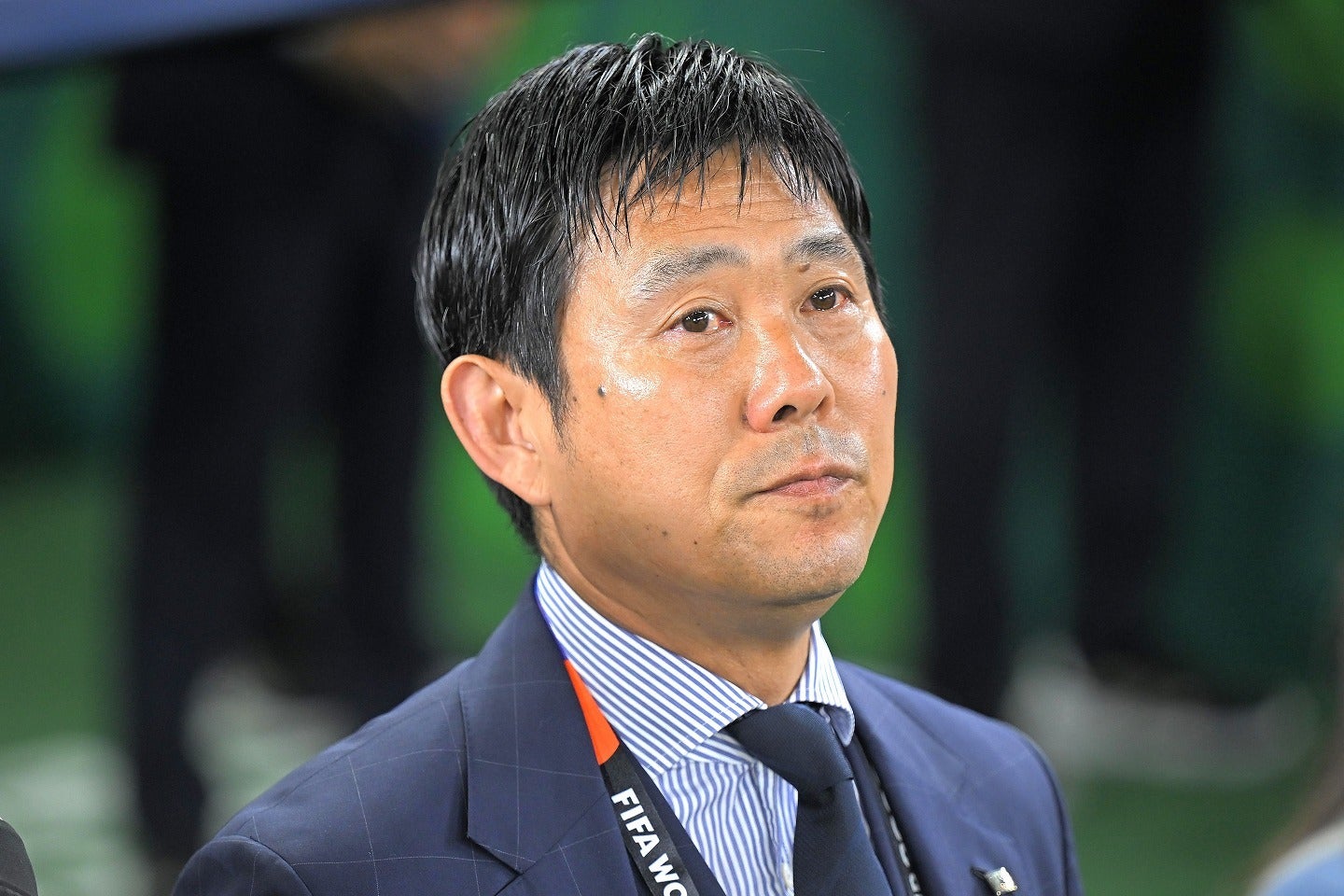 W杯決勝中継のゲスト出演が決まった日本代表の森保監督。写真：金子拓弥（THE DIGEST写真部／JMPA代表撮影）