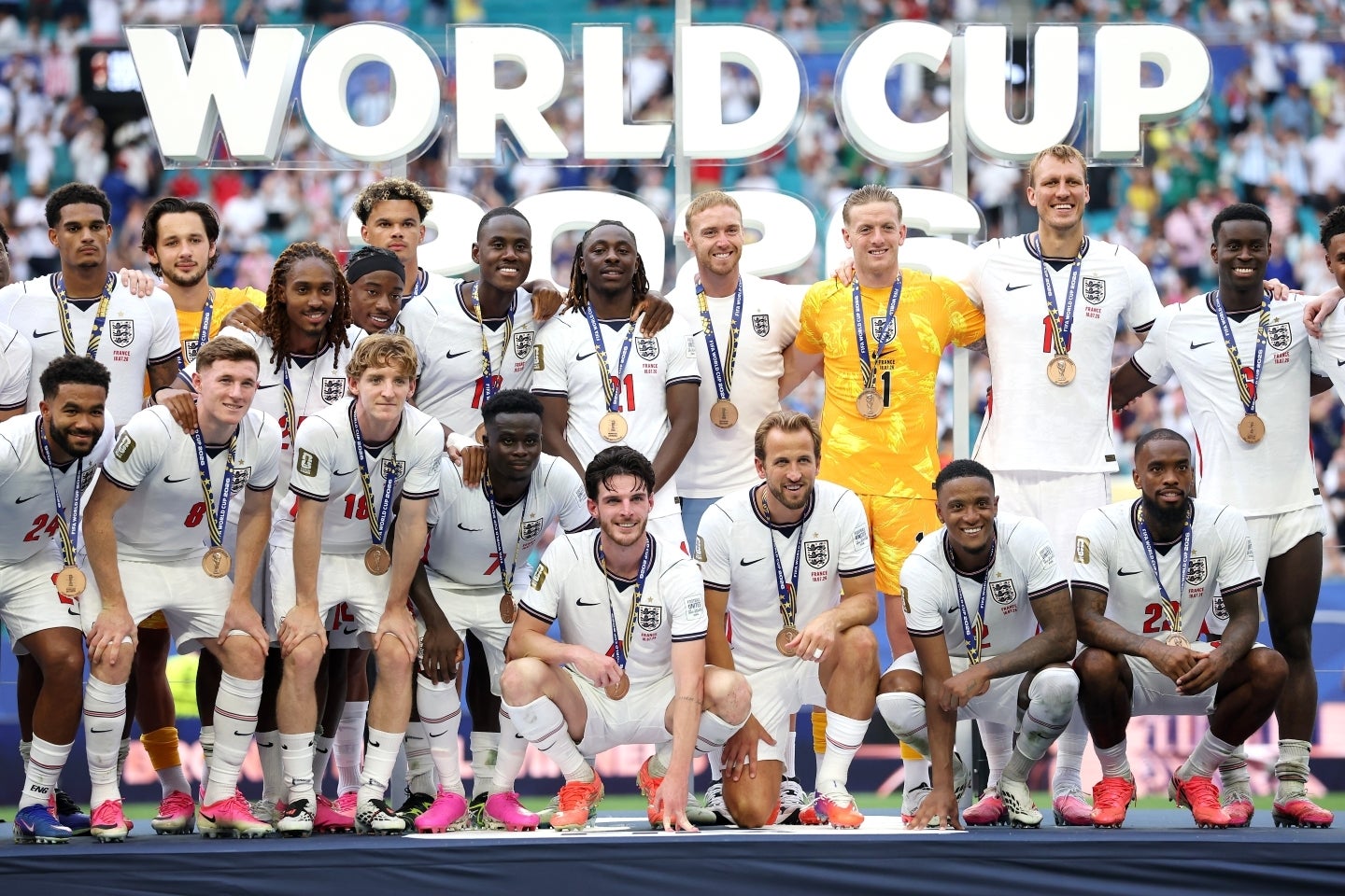 イングランドがフランスを倒して３位に入った。(C)Getty Images