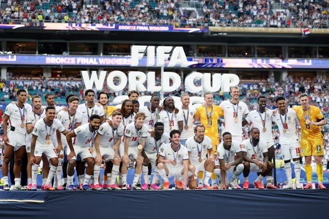 フランスを下して３位に入ったイングランド。(C)Getty Images
