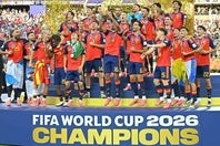 アルゼンチンを延長戦の末に下してW杯を制したスペイン。写真：金子拓弥（THE DIGEST写真部／JMPA代表撮影）