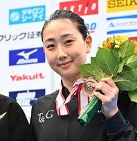 競技女子で２大会連続五輪代表の五十嵐千尋さん。写真：金子拓弥（THE DIGEST写真部）