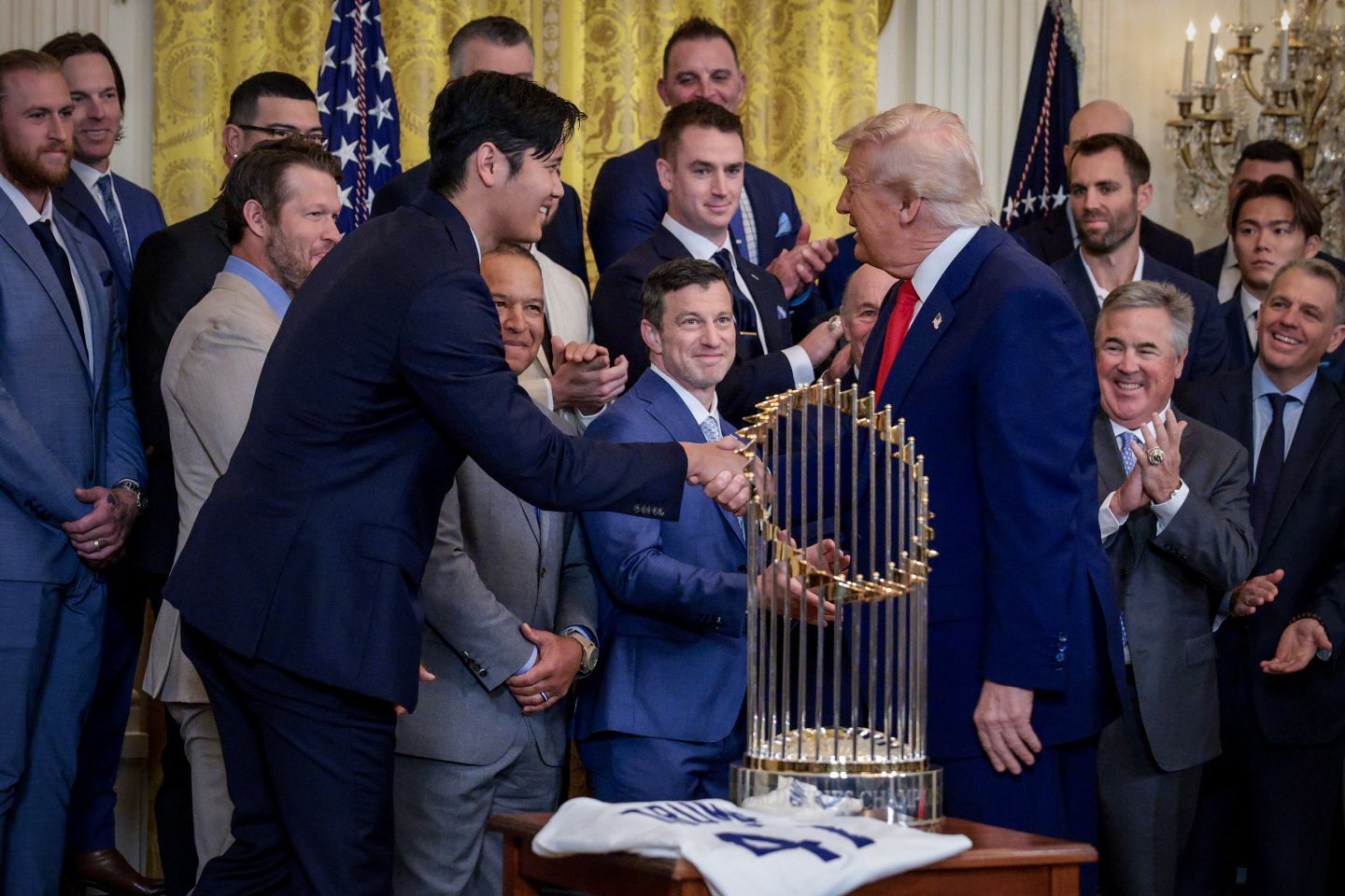 ドジャースがホワイトハウスを表敬訪問した。(C) Getty Images