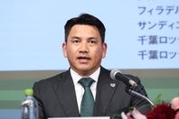 井口資仁氏が侍J新監督に就任。会見では就任への意気込みを述べた。写真：滝川敏之
