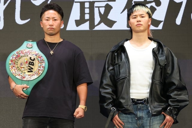 ９月に約10か月ぶりの再戦を行なう（左から）井上と那須川。写真：永島裕基