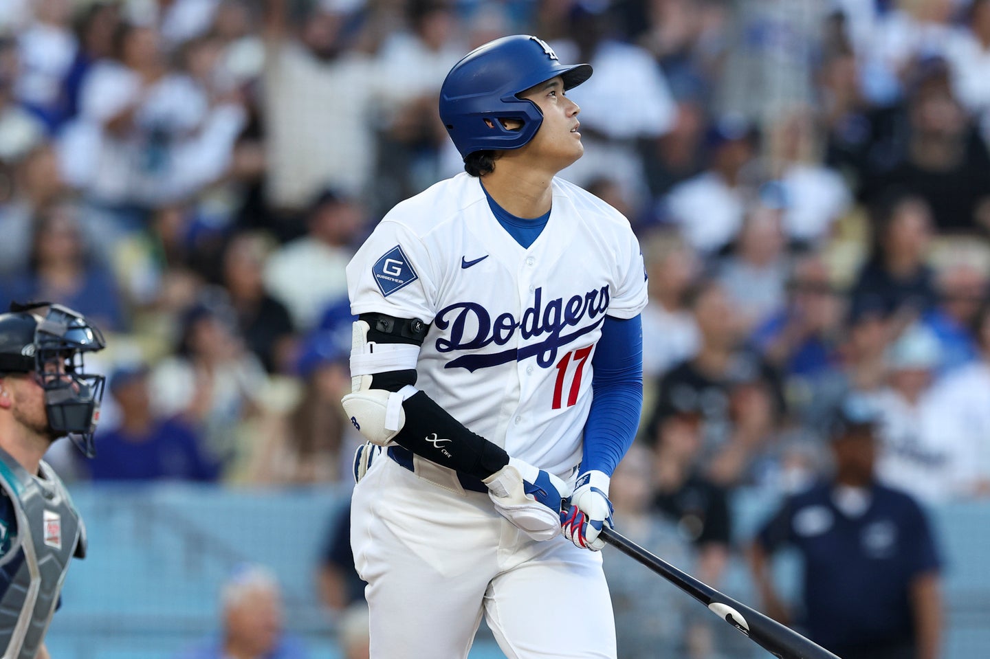 ドジャースの大谷翔平が10戦ぶりの豪快アーチを放った。(C) Getty Images
