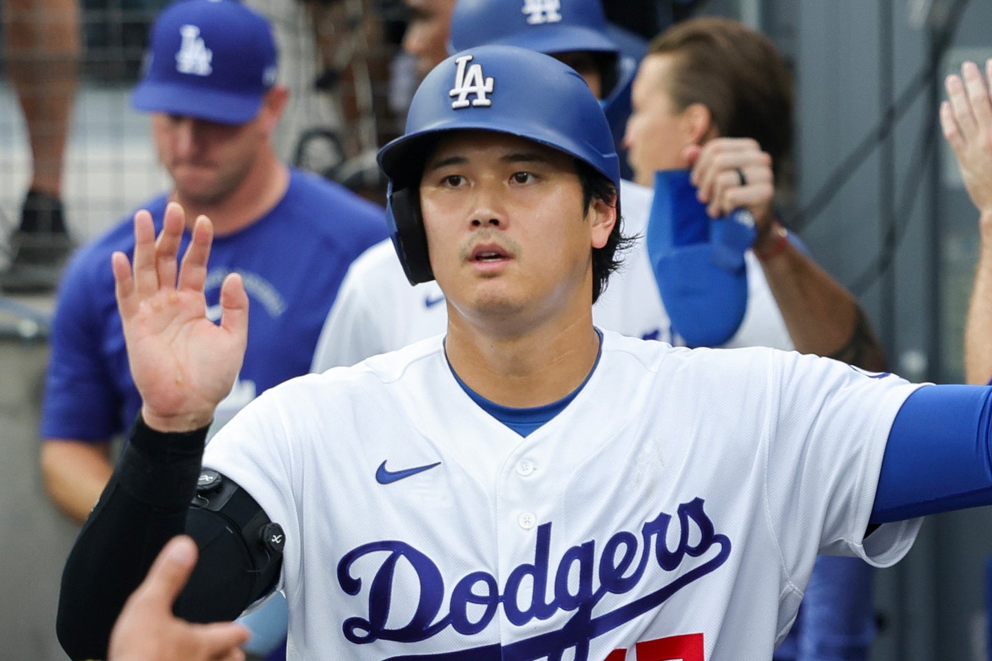 ドジャースの大谷翔平が10戦ぶりの特大弾を放った。(C) Getty Images