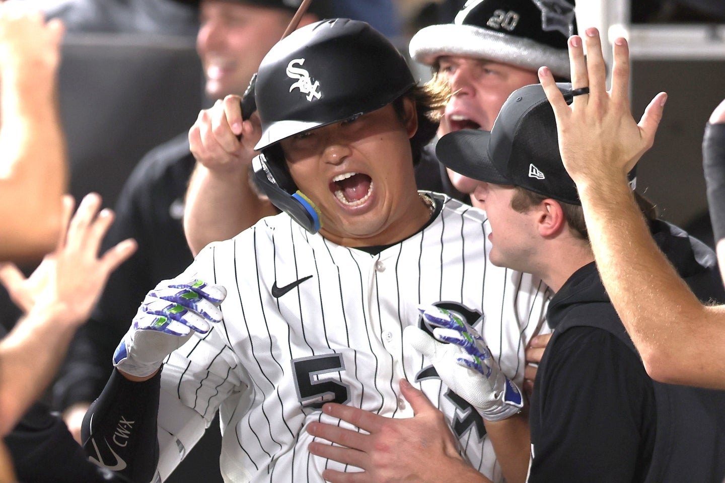 ヤンキース戦で23号アーチを放ったホワイトソックスの村上。(C)Getty Images