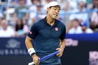約３カ月ぶりのツアー大会で初戦を突破した錦織だが、続く２回戦は不完全燃焼ともいえる内容に終わり、悔しさをにじませた。(C)GettyImages