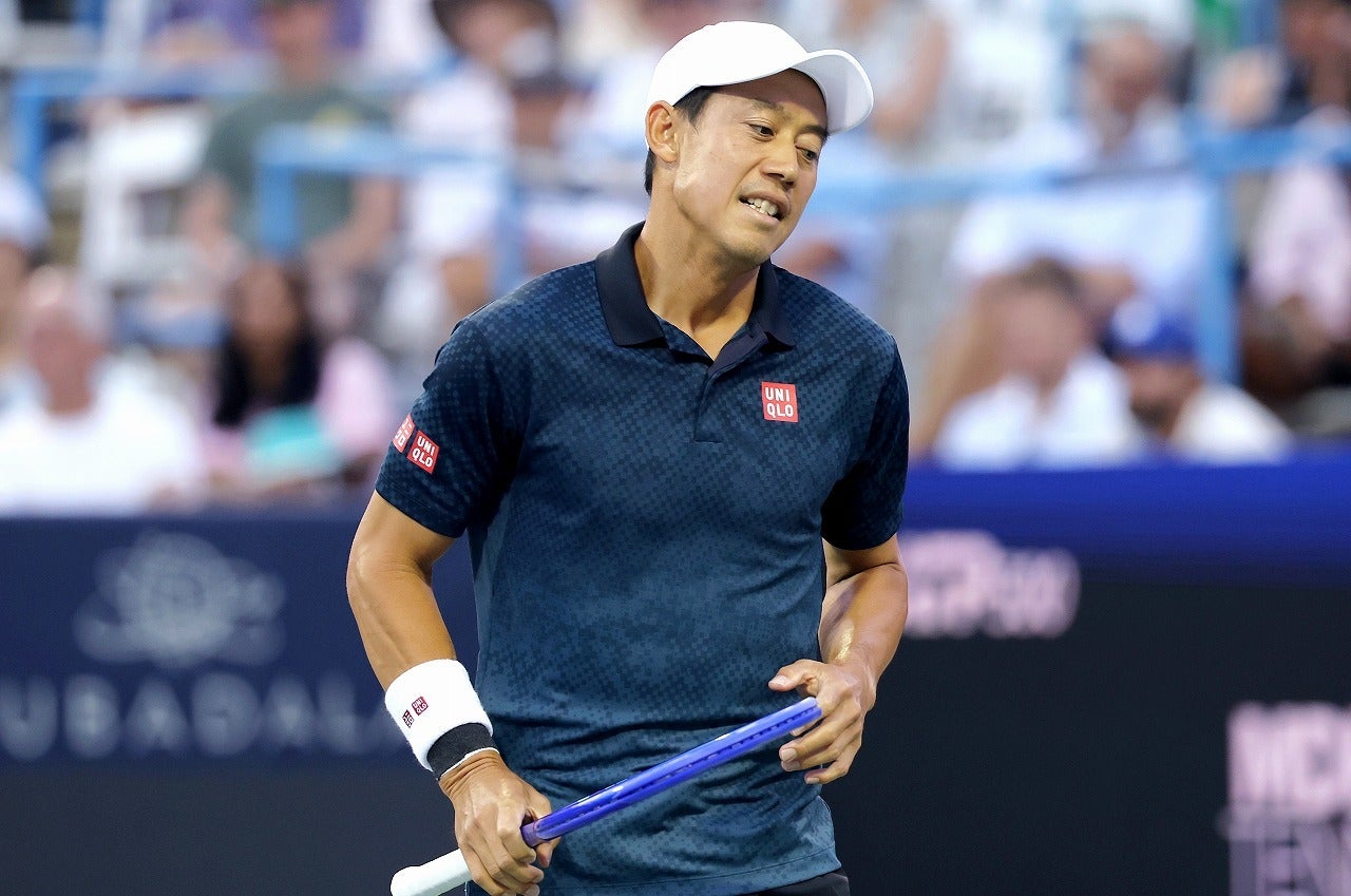 約３カ月ぶりのツアー大会で初戦を突破した錦織だが、続く２回戦は不完全燃焼ともいえる内容に終わり、悔しさをにじませた。(C)GettyImages