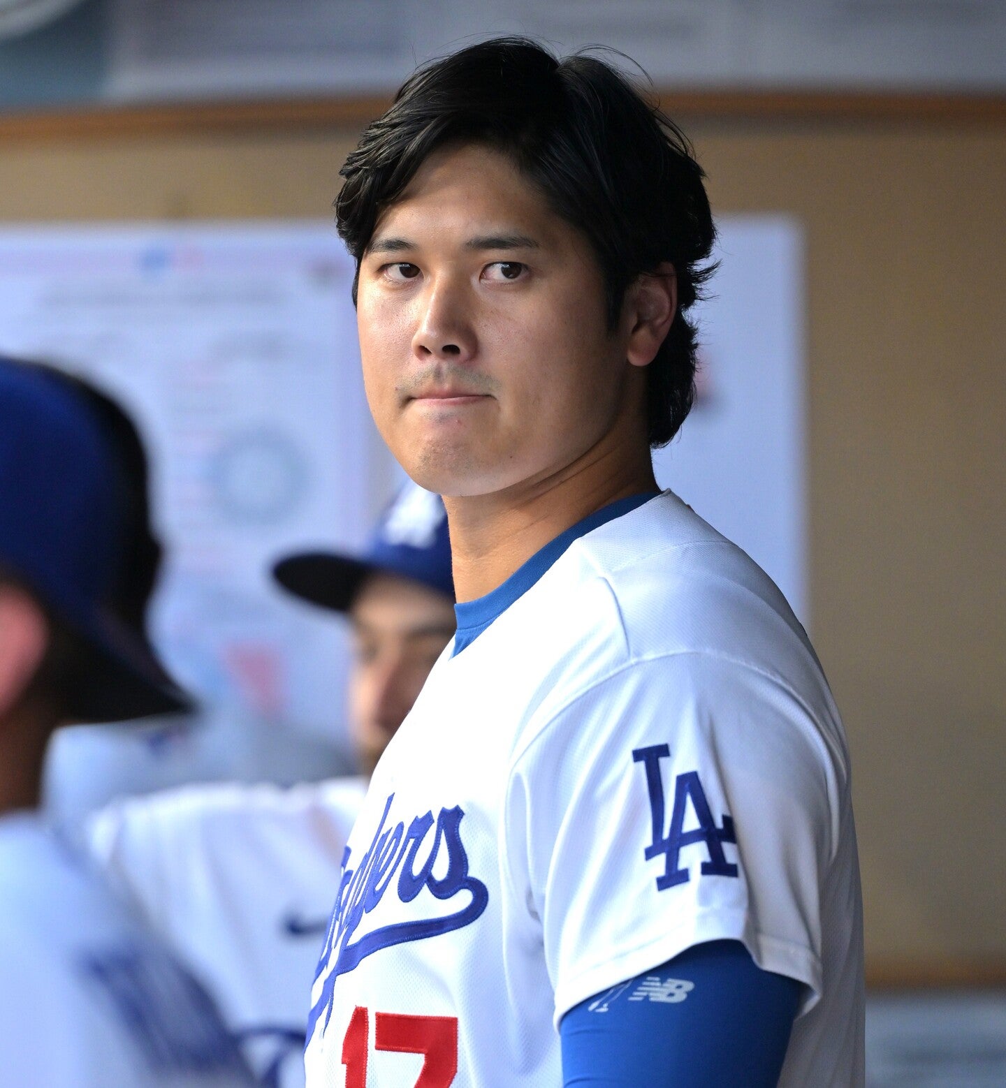 マリナーズ戦で19試合ぶりにスタメンを外れた大谷。左膝の炎症に痛みが出た。(C)Getty Images