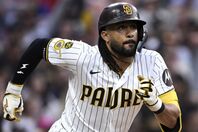 身体能力の高さを見せつけたパドレスのタティースJr.。(C) Getty Images