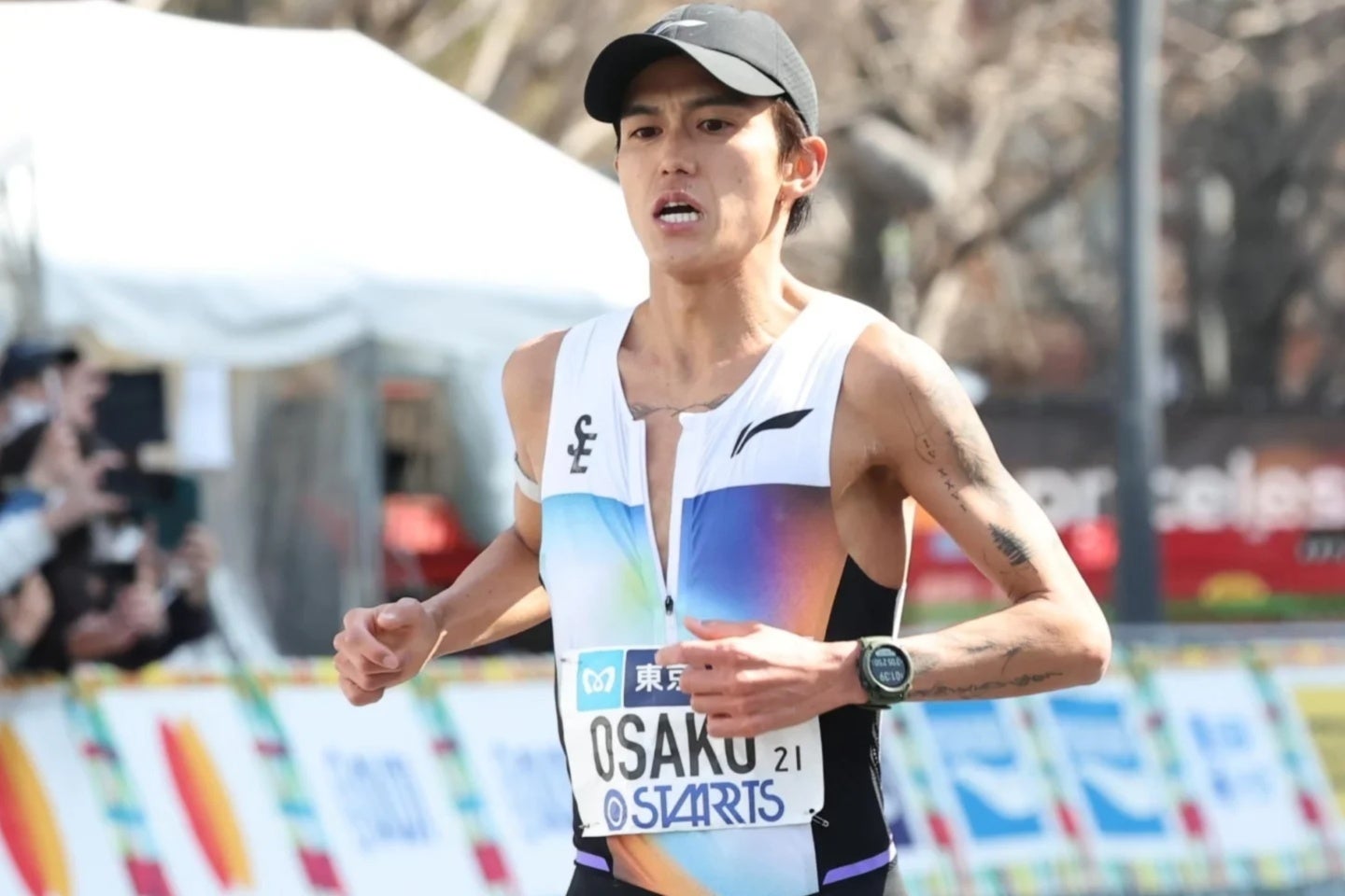 男子マラソン日本記録保持者の大迫傑。SNSに投稿した私見が議論を呼んでいる。写真：産経新聞社