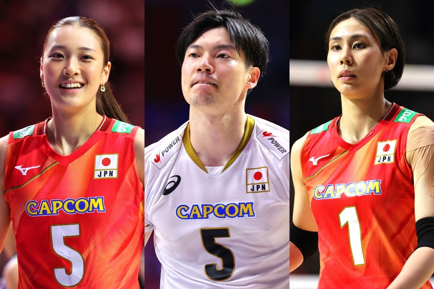 左から佐藤淑乃、大塚達宣、和田由紀子。アジア大会の日本代表に選出された。写真：梅月智史（THE DIGEST写真部）