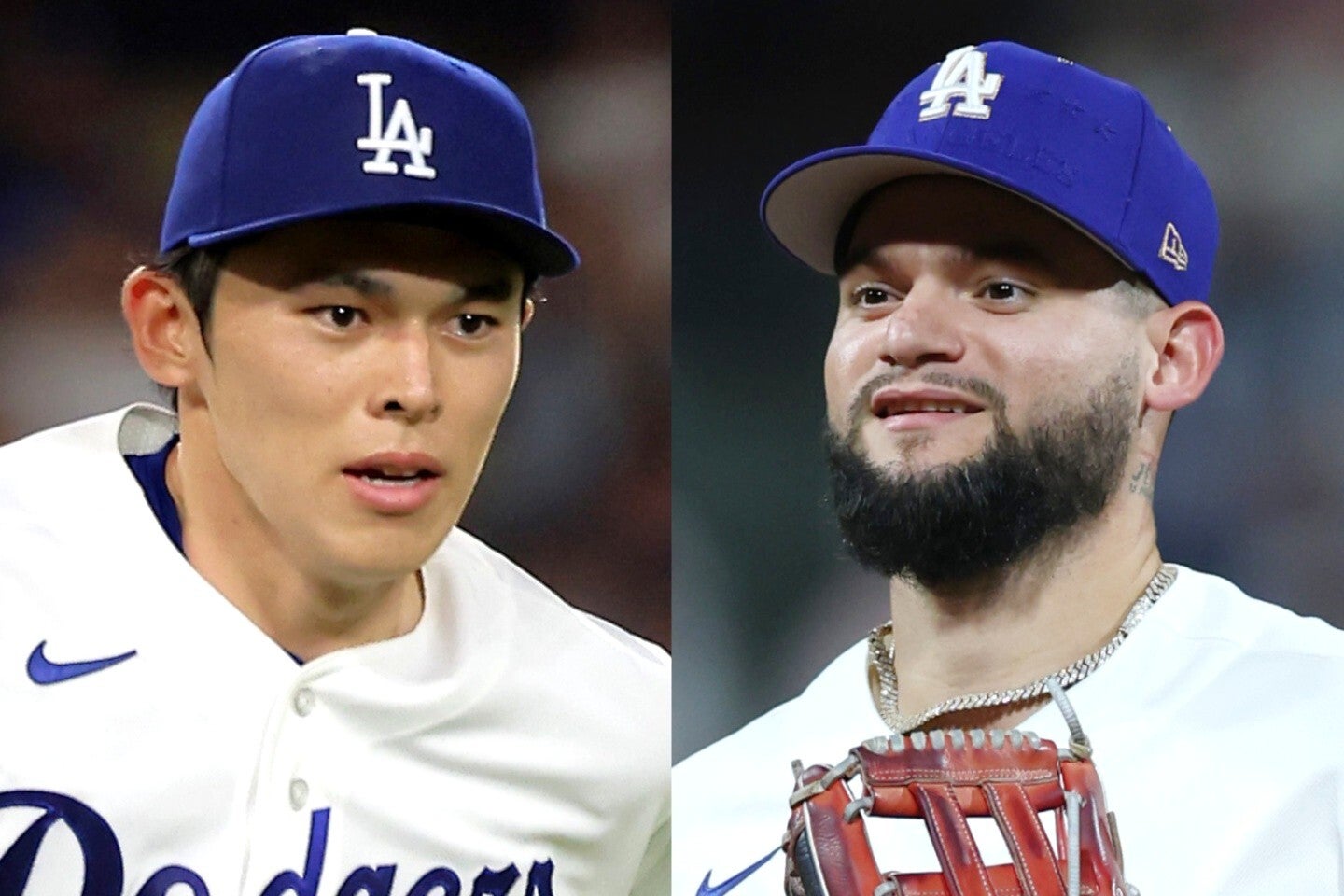 佐々木（左）とパヘス（右）がダグアウトで見せた交流に注目が集まった。(C)Getty Images