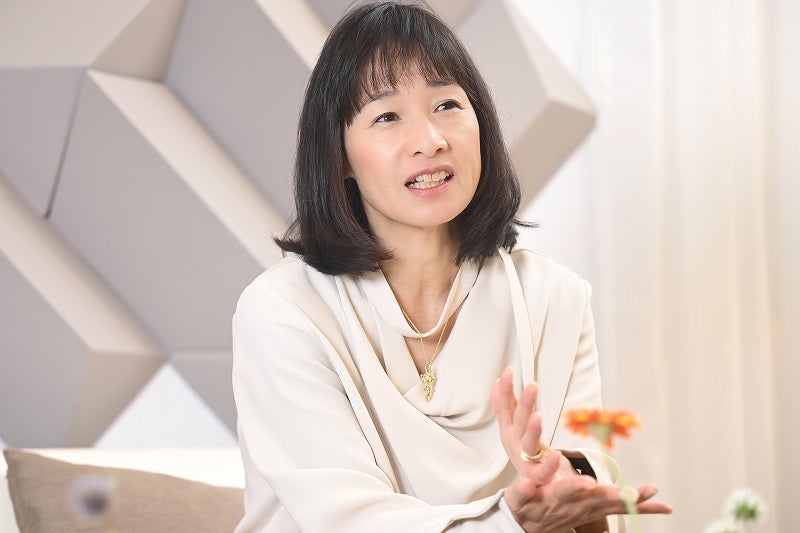 「ペグラには予測のうまさと安定感があります」と言う伊達公子さん。写真：金子拓弥（THE DIGEST写真部）