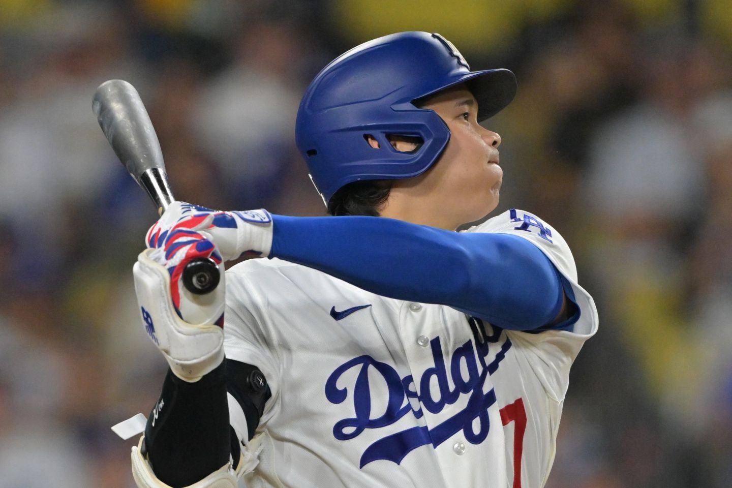 ４回に一時逆転となる24号２ランホームランを放った大谷。(C) Getty Images