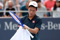 ワシントン大会から中２日でモントリオール予選に臨んだ錦織は、本来のプレーを発揮できず。ジェンに敗れ、マスターズ1000本戦入りはならなかった。（C）Getty Images