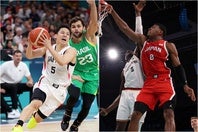 八村(右)と河村(左)、２人のNBAプレーヤーが日本代表に帰ってくる。(C)Getty Images