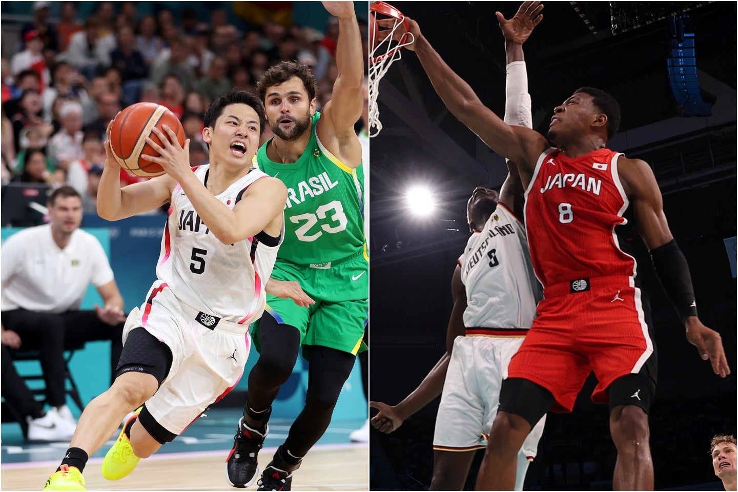 八村(右)と河村(左)、２人のNBAプレーヤーが日本代表に帰ってくる。(C)Getty Images