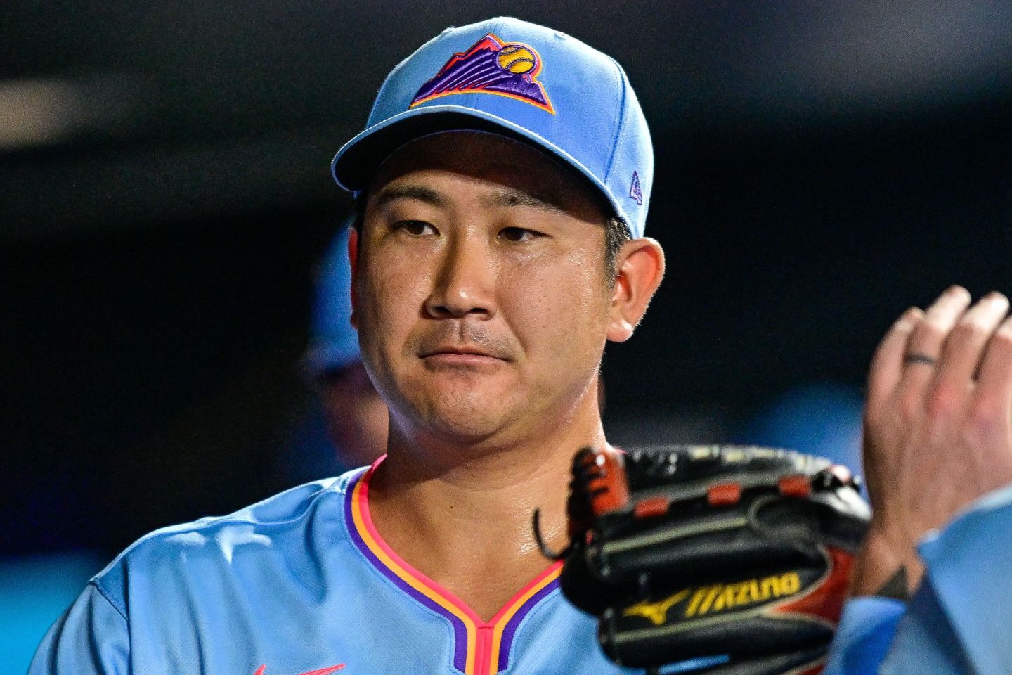 トレード可能な選手として注目が急上昇しているロッキーズの菅野智之。（C）Getty Images