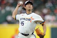 メジャー初リリーフ登板を果たしたアストロズの今井。(C) Getty Images