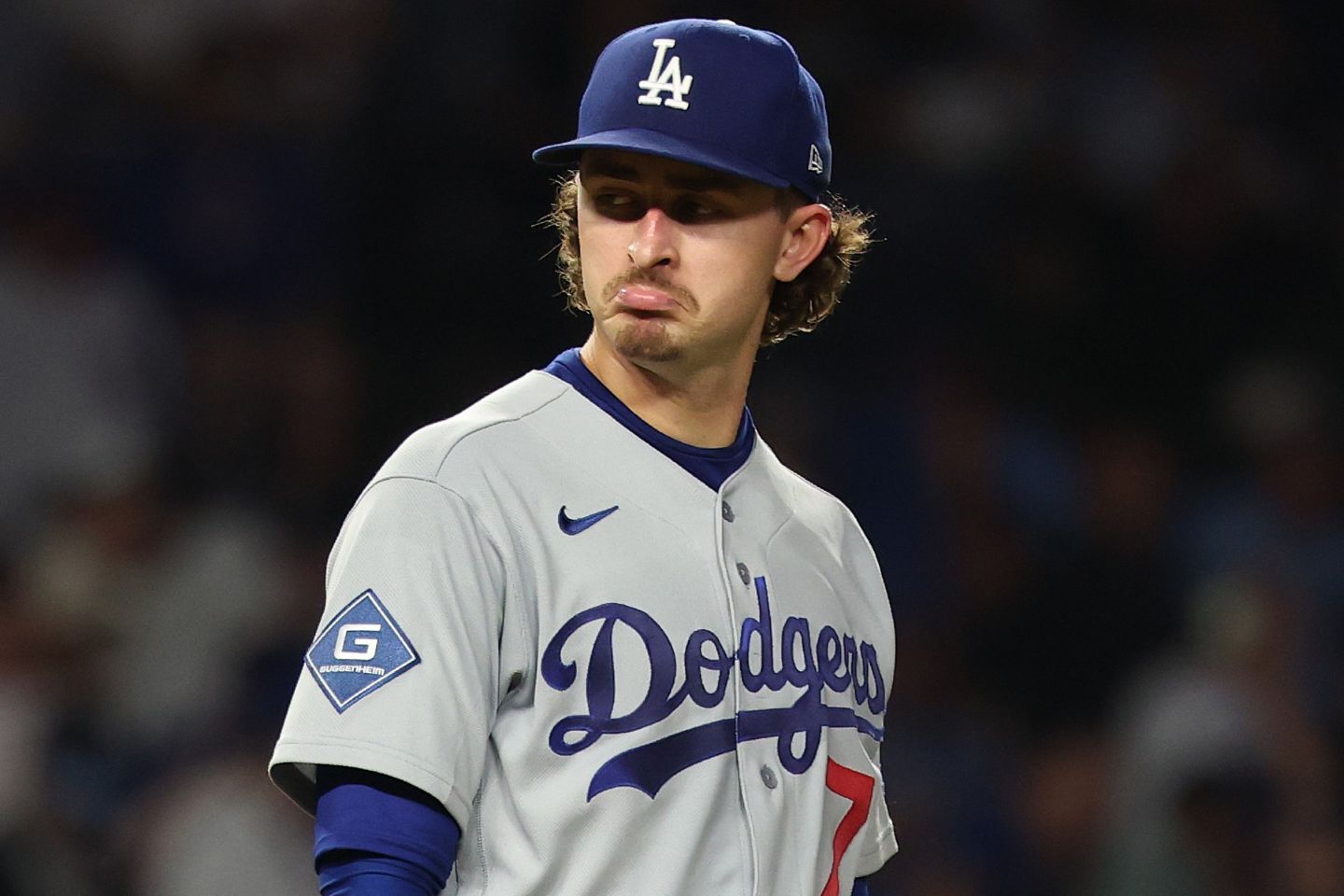 ４本塁打を浴びて７失点を喫したドジャースのロブレスキー。(C) Getty Images